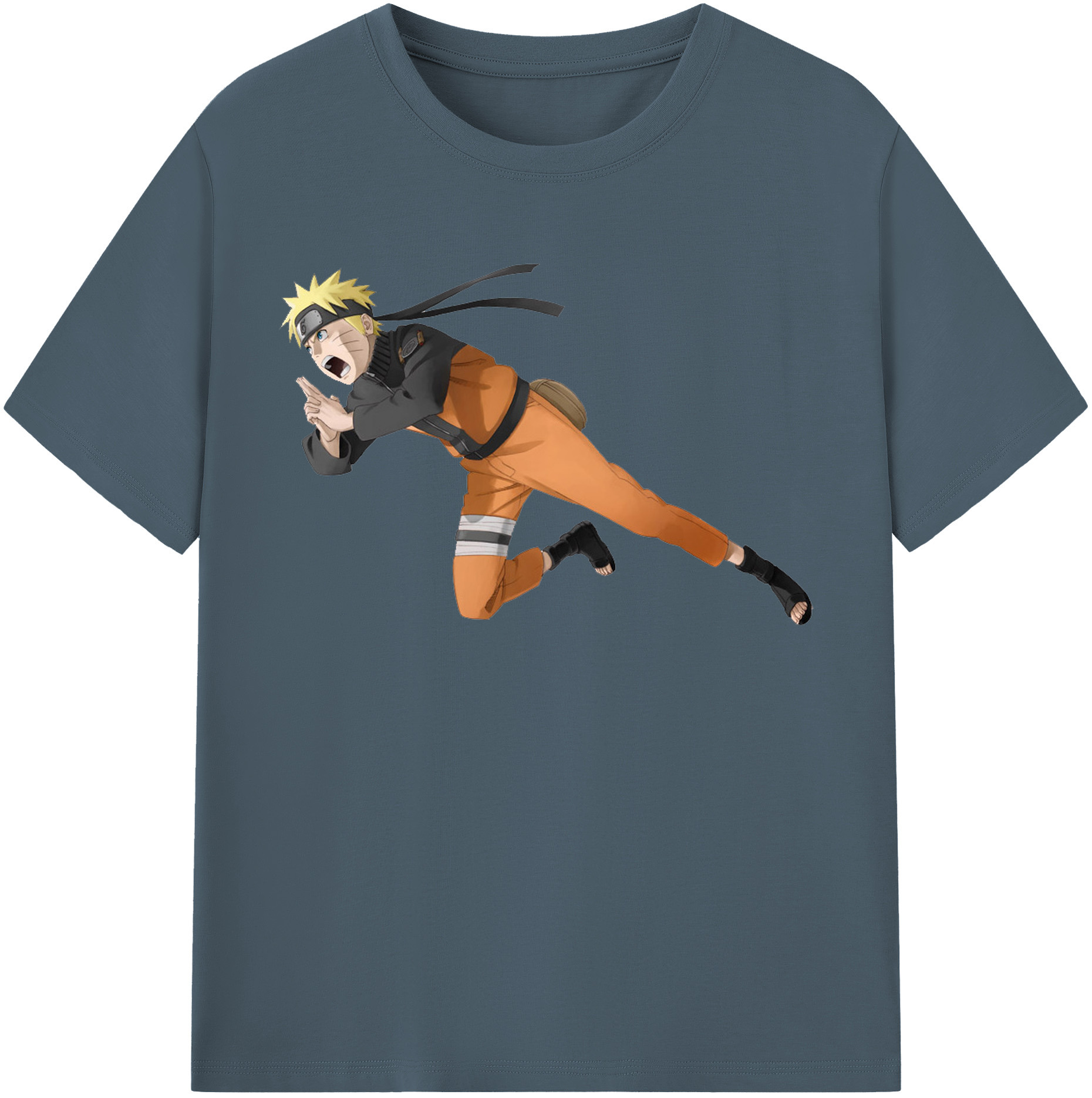 （画像用） NARUTO -ナルト- うずまき ナルト Uzumaki Naruto 綿100％半袖Tシャツ（フロントプリント）